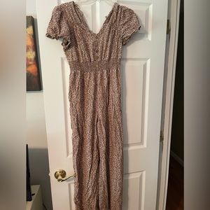 Pink cheetah print jumpsuit